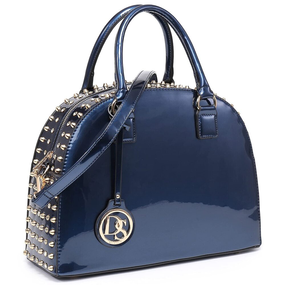 5706 Patent Leather Purses Handbags Dome Satchel Purse Work Tote Structured